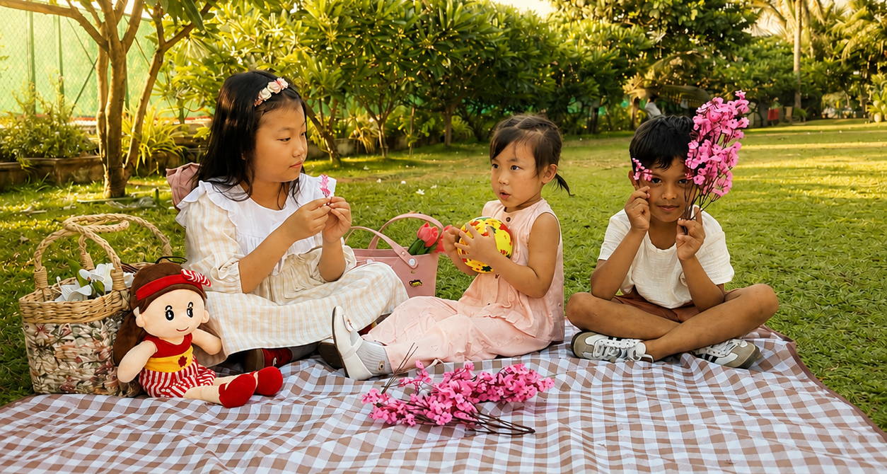 Childhood slips away. Dress them in something beautiful.